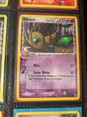 Vibrava Pokémon Dragon Frontiers Reverse Holo Card - Purple Holographic